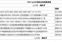 千元预算DIY电脑热门游戏都能玩的高性价比E5电脑