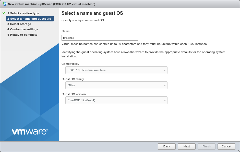 在vSphere / ESXI上安装pfSense防火墙教程