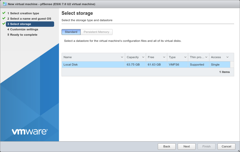 在vSphere / ESXI上安装pfSense防火墙教程