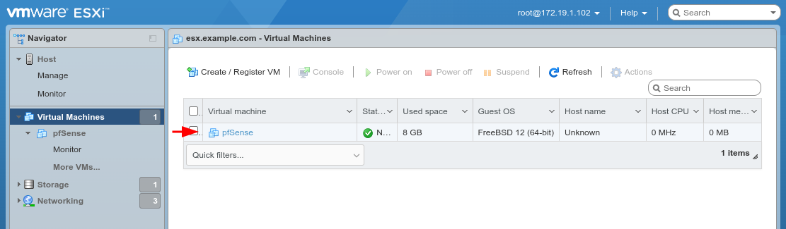 在vSphere / ESXI上安装pfSense防火墙教程