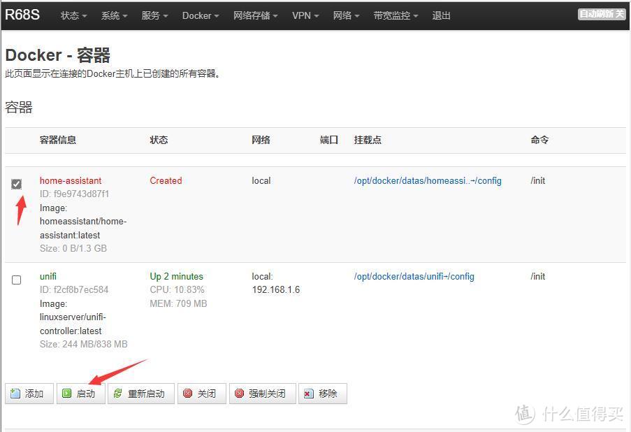 电犀牛R68S Docker安装Unifi和Home Assistant教程
