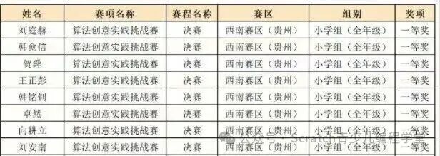 2025全国青少年信息素养大赛总决赛-一等奖名单