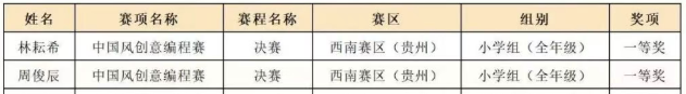 2025全国青少年信息素养大赛总决赛-一等奖名单