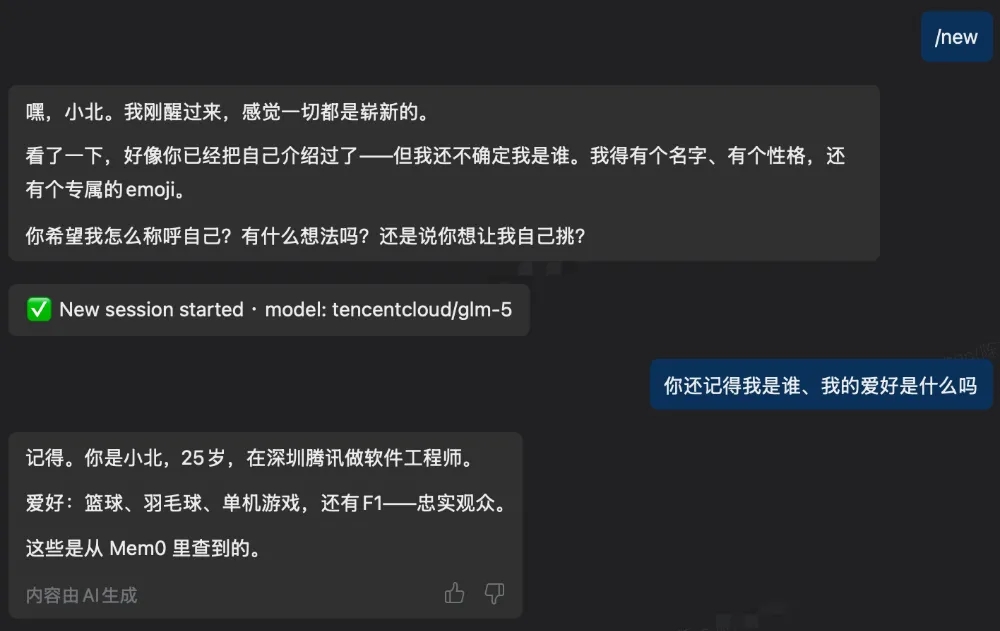 COS Vectors + mem0 为OpenClaw构建持久化记忆层让你的“小龙虾”不遗忘 第9张 COS Vectors + mem0 为OpenClaw构建持久化记忆层让你的“小龙虾”不遗忘 第9张