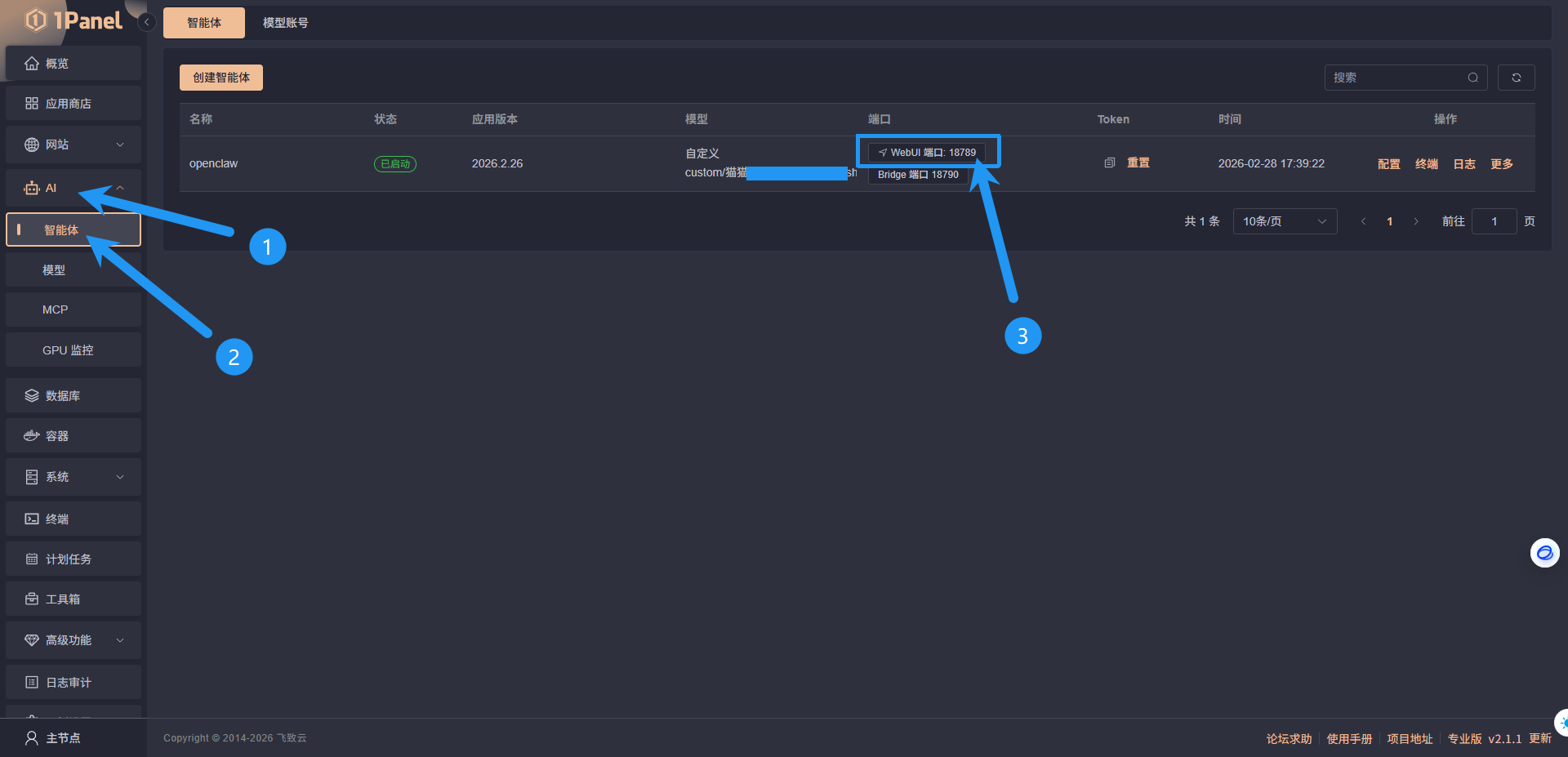 使用1panel搭建OpenClaw图文教程