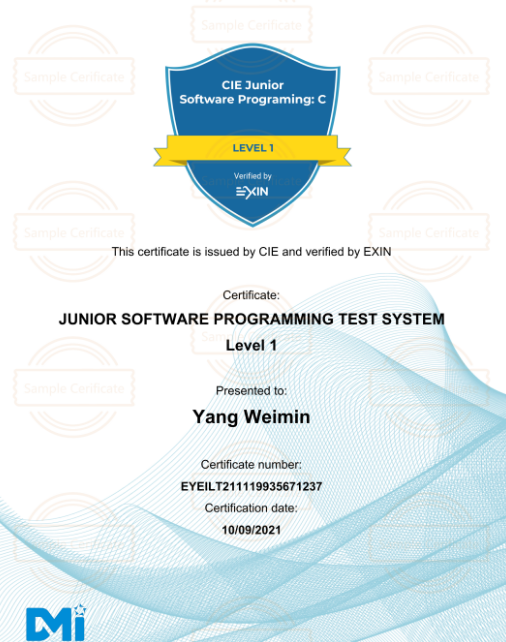 中国电子学会与EXIN的战略合作:EXIN青少年信息科学国际鉴定认证 第9张 中国电子学会与EXIN的战略合作:EXIN青少年信息科学国际鉴定认证 第9张