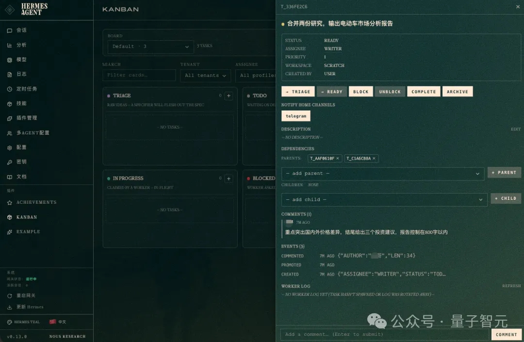 Hermes Agent v0.13.0 实战:说一句话,AI帮你组了个小团队  第3张