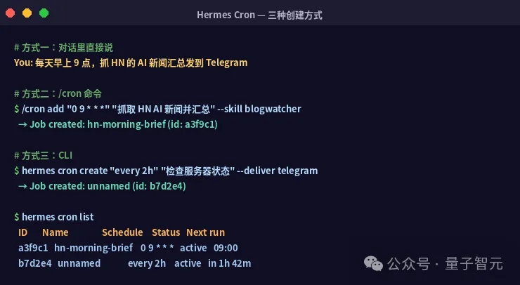 Cron让 Hermes Agent 替你每天自动干活