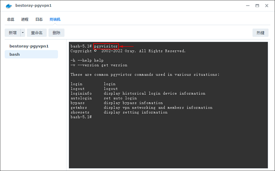贝锐蒲公英客户端Docker版使用教程