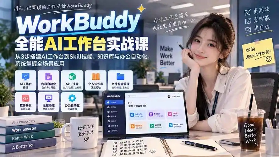 【黑科技】WorkBuddy怎么在电脑上自动刷网课进度